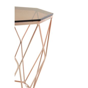 Allure End Table with Rose Gold Base 4