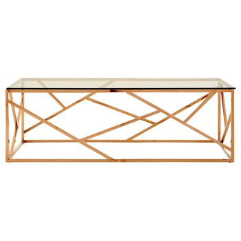 Allure gold Finish Geometric Coffee Table 1