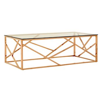 Allure gold Finish Geometric Coffee Table 2