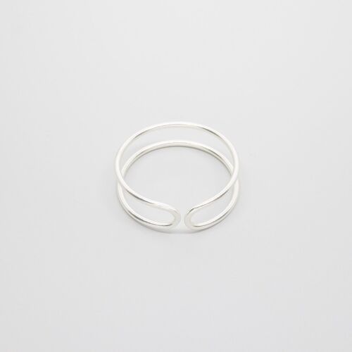double ring - Silber