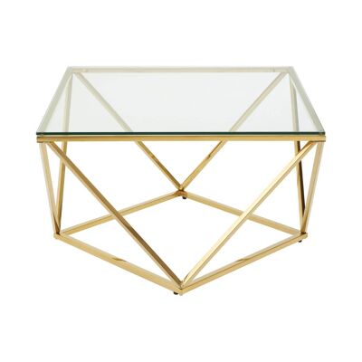 Allure Gold Finish Twist End Table