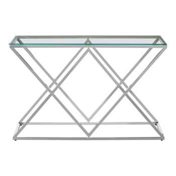 Allure Inverted Triangles Base Console Table 1