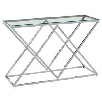 Allure Inverted Triangles Base Console Table 6