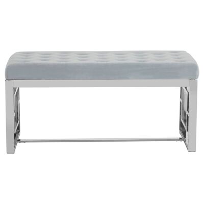 Allure Powder Blue Velvet / Silver Bench