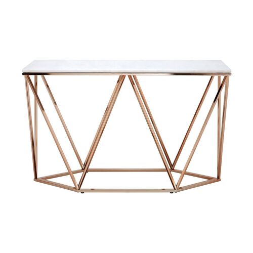 Allure Rectangular Champagne Console Table