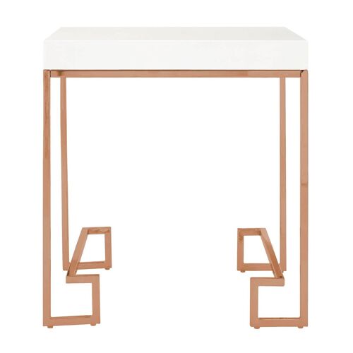 Allure Rose Gold Angled Legs End Table