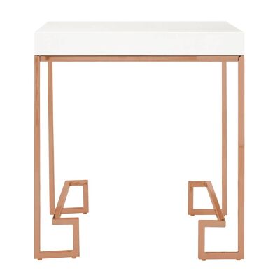 Allure Rose Gold Angled Legs End Table
