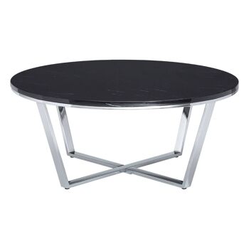 Allure Round Black Faux Marble Coffee Table 1