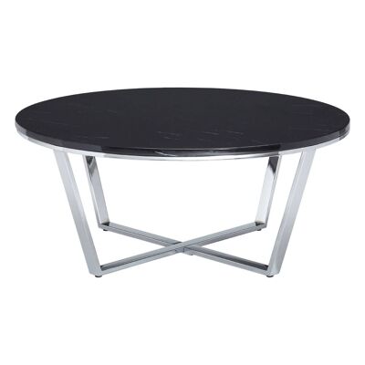 Allure Round Black Faux Marble Coffee Table