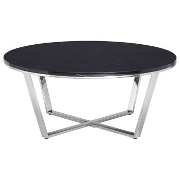 Allure Round Black Faux Marble Coffee Table 2