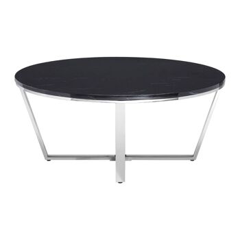 Allure Round Black Faux Marble Coffee Table 3