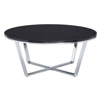 Allure Round Black Faux Marble Coffee Table 5