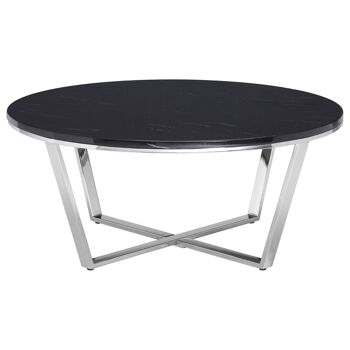 Allure Round Black Faux Marble Coffee Table 6