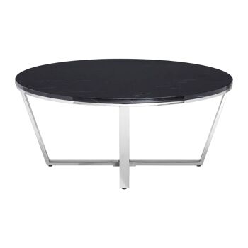 Allure Round Black Faux Marble Coffee Table 7