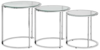 Allure Set of 3 Silver Nesting Tables 5
