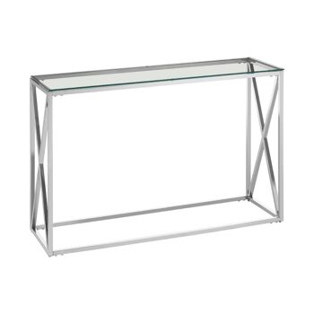 Allure Silver Cross Design Console Table 2