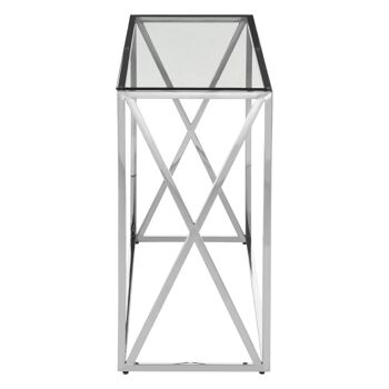 Allure Silver Cross Design Console Table 7