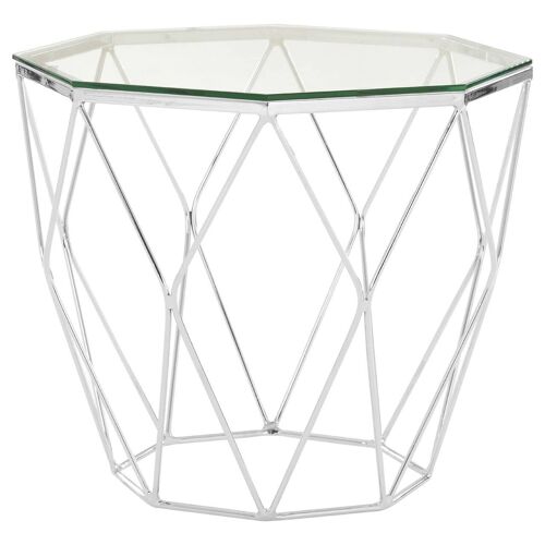 Allure Tempered Glass / Chrome End Table