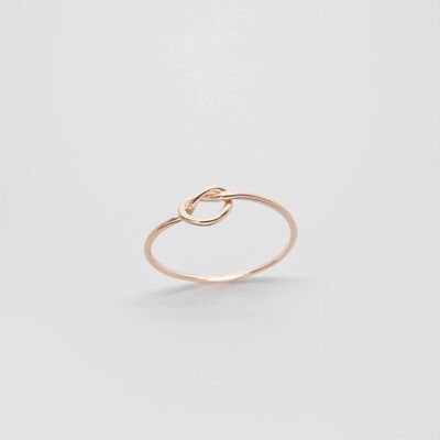 anillo nudo - oro rosa