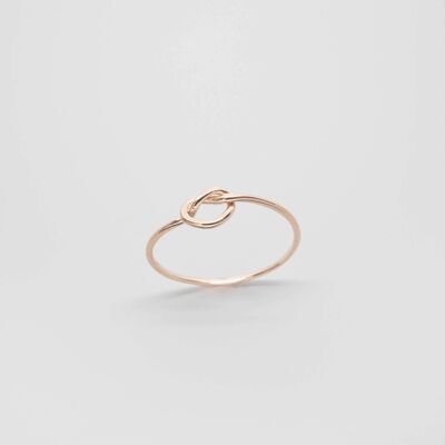 bague noeud - or rose