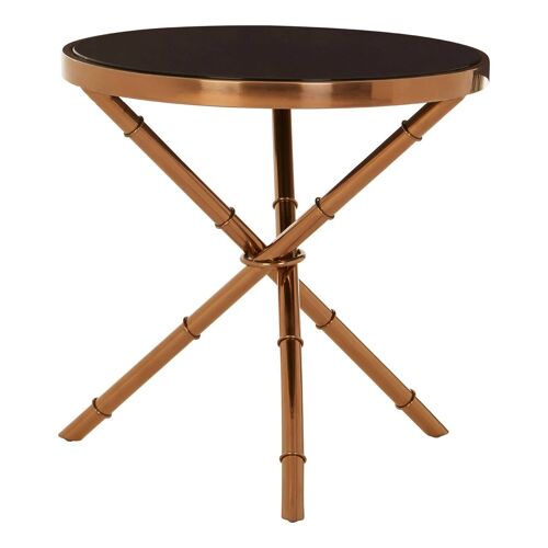 Alvaro Bamboo Inspired Base Side Table