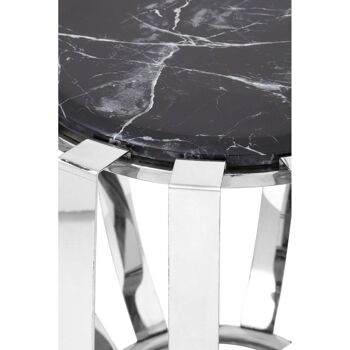 Alvaro Black Marble Side Table 4