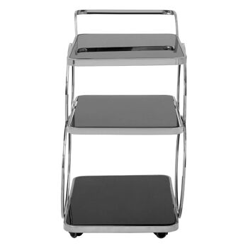 Alvaro Chrome Finish Drinks Trolley 2