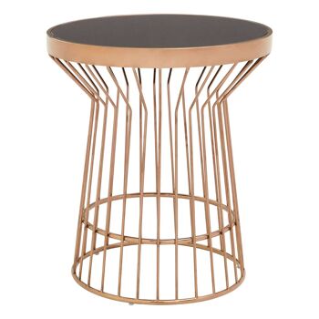 Alvaro Copper Finish Round Side Table 1