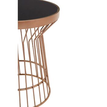 Alvaro Copper Finish Round Side Table 4