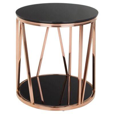 Alvaro Rose Gold Side Table