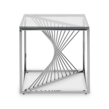 Amella End Table with Silver Frame 3