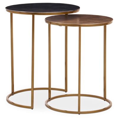 Amira Nest of Two Gold Tables