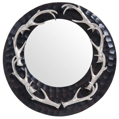 Antler Nickel Finish Wall Mirror