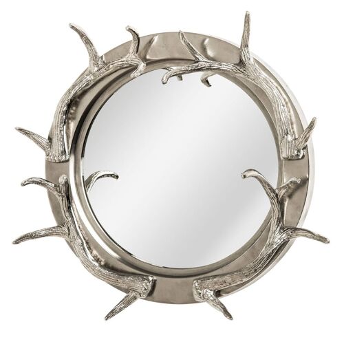 Antler Steel and Nickel Finish Wall Mirror