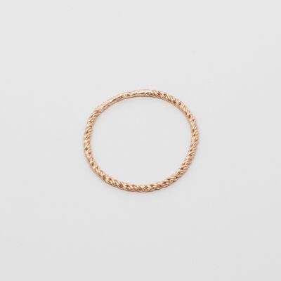 tiny chain ring - rose gold