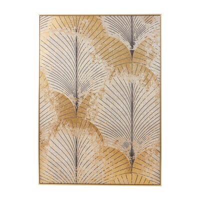 Astratto Canvas Grey and Gold Finish Wall Art