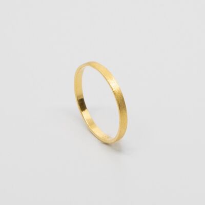 satin band ring - gold