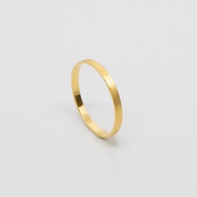 anello a fascia in raso - oro