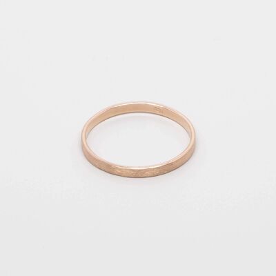 anello a fascia in raso - oro rosa