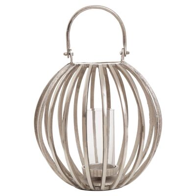 Aura Large Silver Lantern