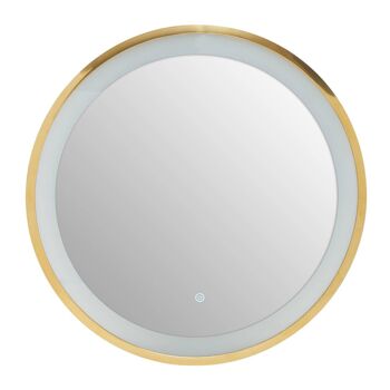 Avelino Illuminated Gold Round Mirror 2