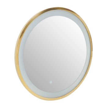 Avelino Illuminated Gold Round Mirror 3