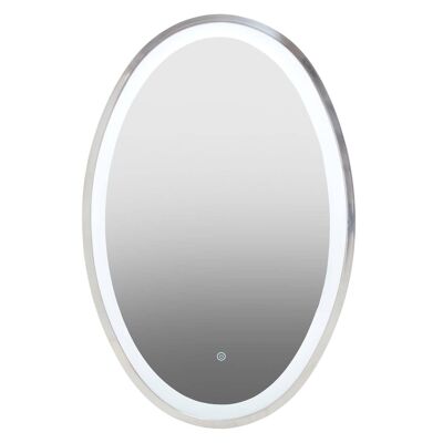 Avelino Illuminated Silver Oval Mirror
