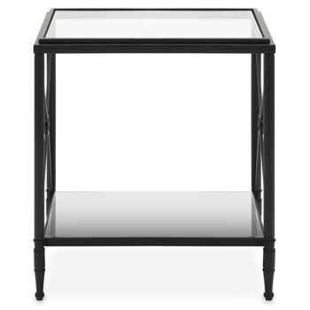 Axis Rectangular Black Finish Side Table 1