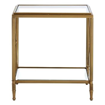 Axis Rectangular Gold Finish Side Table 2