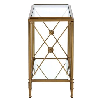 Axis Rectangular Gold Finish Side Table 3