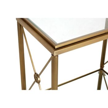 Axis Rectangular Gold Finish Side Table 4