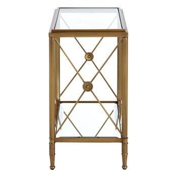 Axis Rectangular Gold Finish Side Table 7