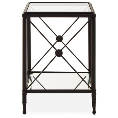 Axis Square Black Finish Side Table