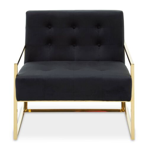 Azalea Black Velvet Chair